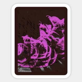 Hot Pink Tardigrade Print Sticker